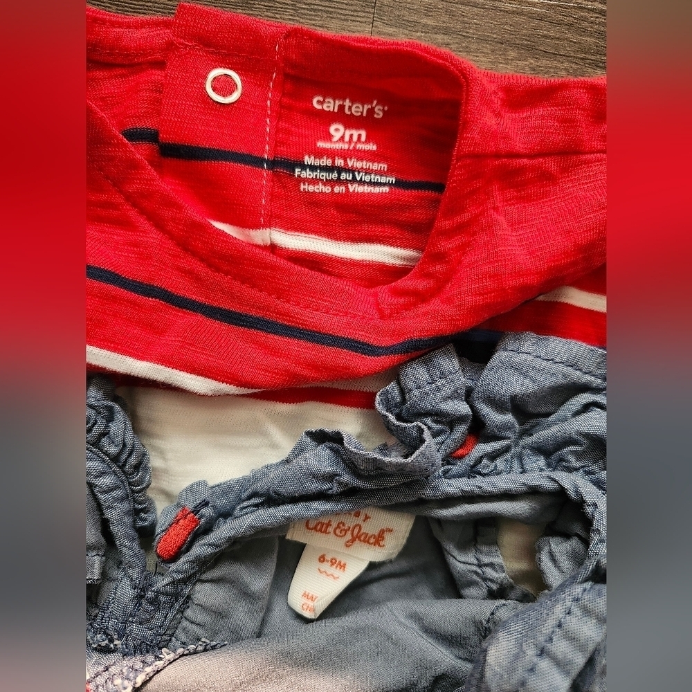6 To 9 Month Patriotic Outfit Bundle - Picture 6 of 7